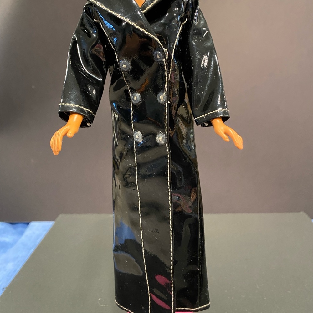 Barbie doll maxi vinyl coat